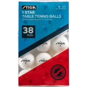 1-Star Table Tennis Balls (38 Pack)