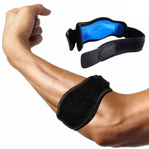 Elbow Compression Brace for Tennis & Golf - Band w/ Adjustable Strap