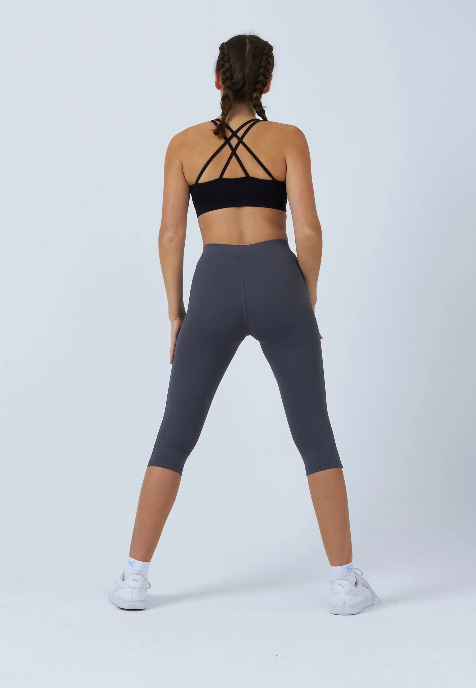 3/4 Tennis Leggings with pockets, grey