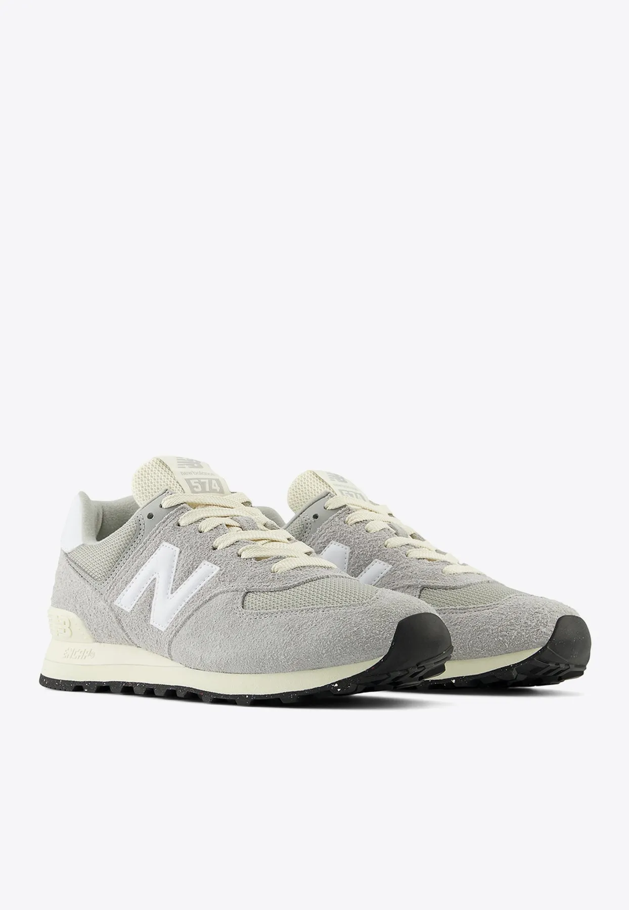 574 Low-Top Sneakers in Concrete with White