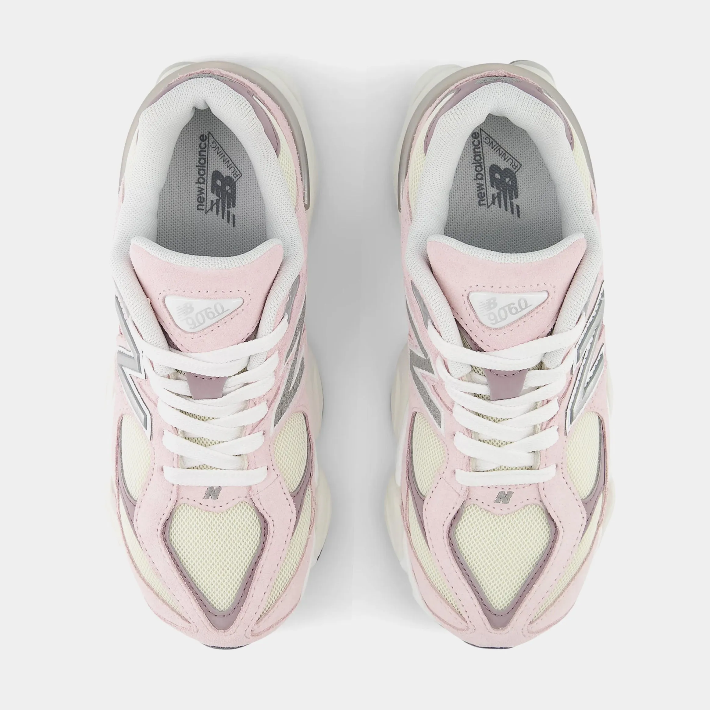 9060 Grade School Running Shoes (Pink/White)