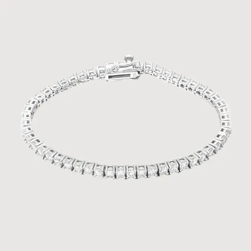 925 Silver Moissanite Tennis Bracelet