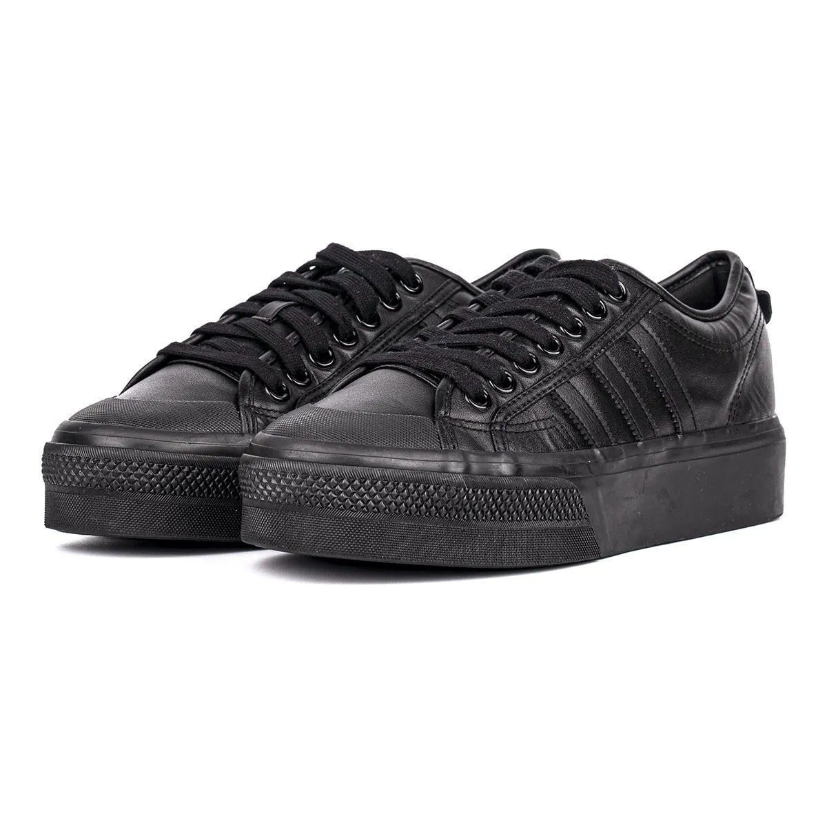 Adidas Nizza Platform Low-Top Sneakers Leather Black Colour For Men