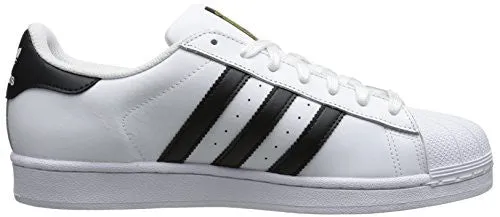 adidas Originals Men's Superstar Foundation Casual Sneaker, White/Core Black/White, 10 M US