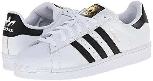 adidas Originals Men's Superstar Foundation Casual Sneaker, White/Core Black/White, 10 M US