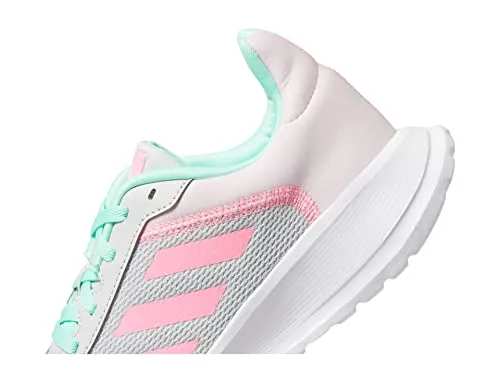 adidas Tensaur Running Shoe, Grey/Beam Pink/Bliss Lilac (Velcro), 6 US Unisex Big Kid