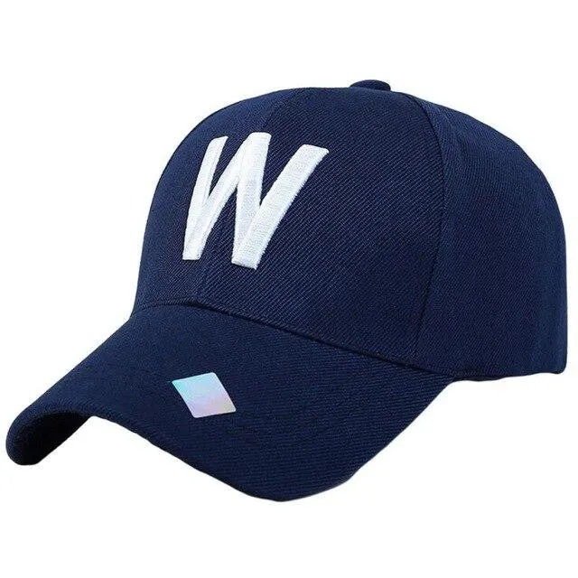 Adjustable Simple Solid Letter Embroidery Baseball Tennis Cap