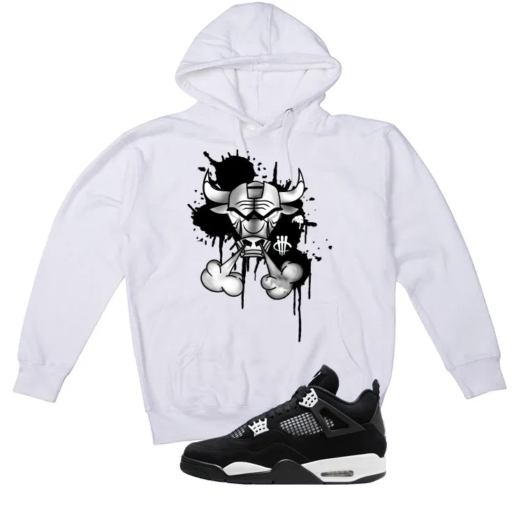 Air Jordan 4 White Thunder White T-Shirt (Iron Bull)| illcurrency