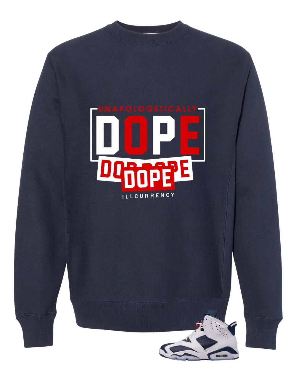 Air Jordan 6 Olympic Navy Blue T-Shirt (DOPE DOPE DOPE)| illcurrency