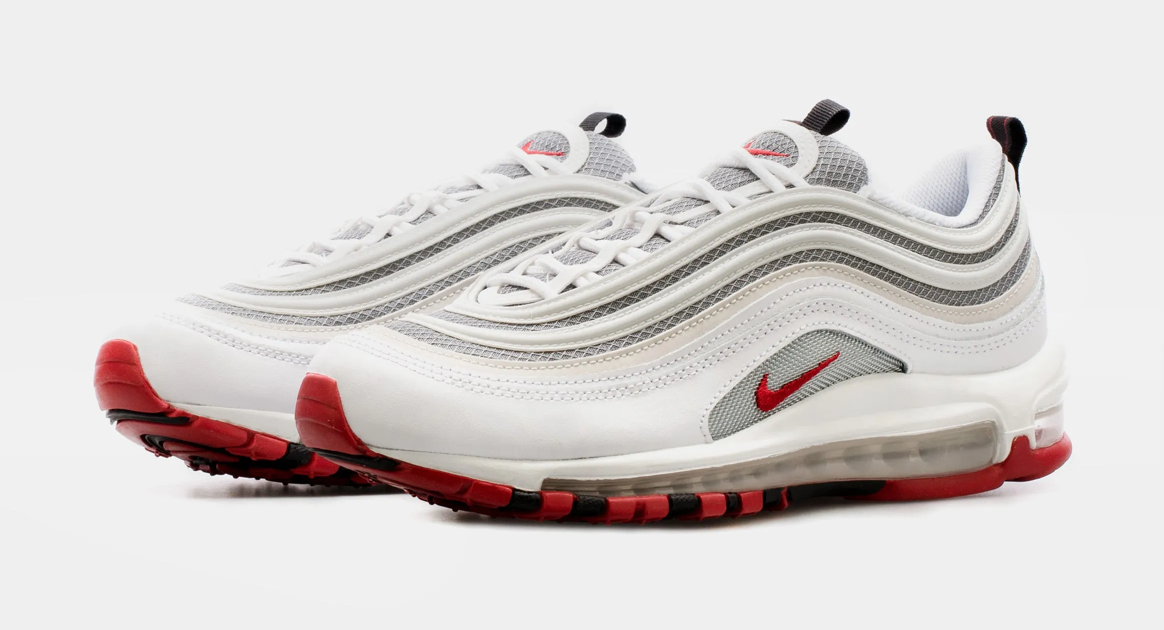 Air Max 97 Grade School Running Shoes (White/Grey)