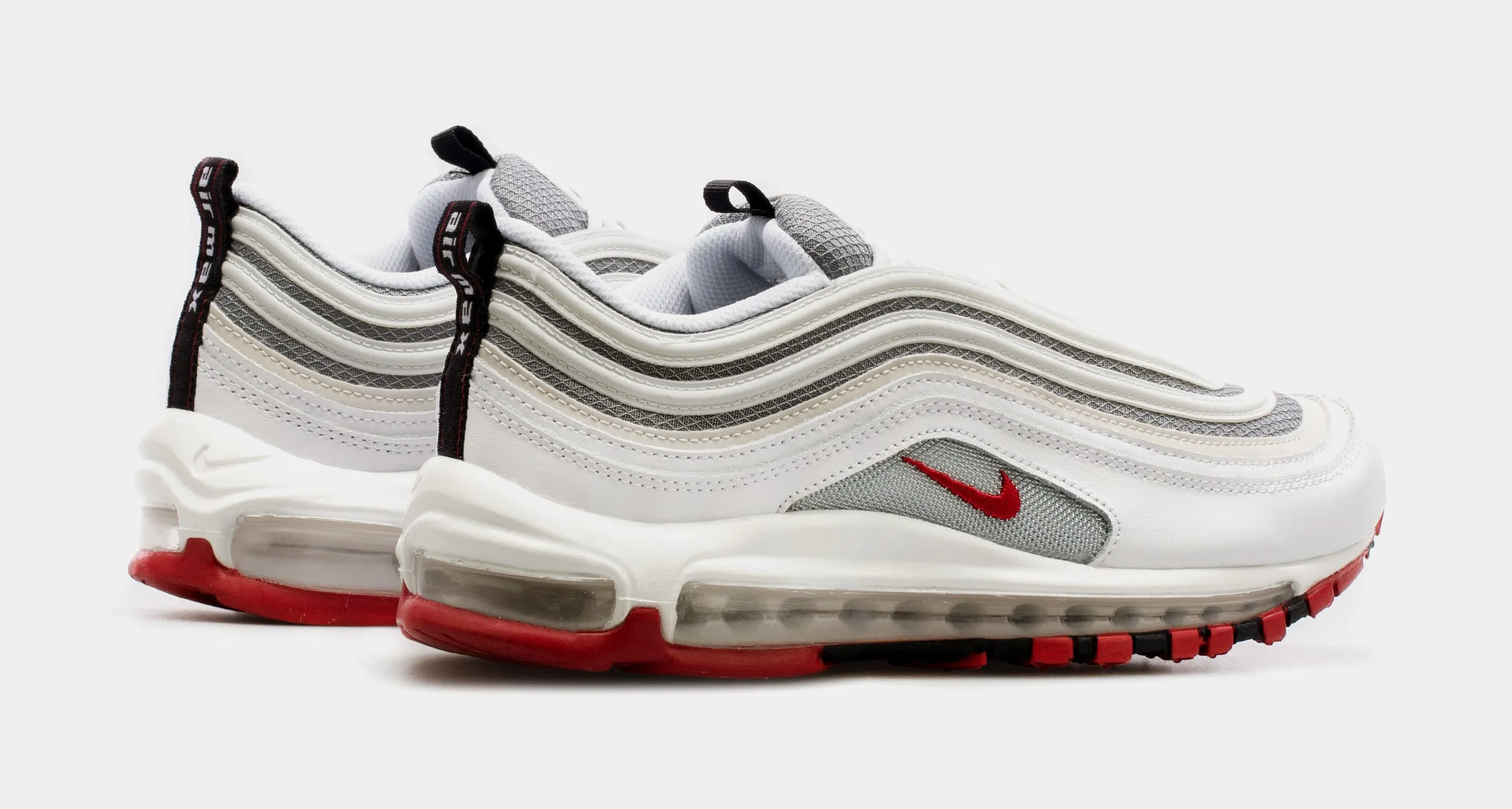 Air Max 97 Grade School Running Shoes (White/Grey)