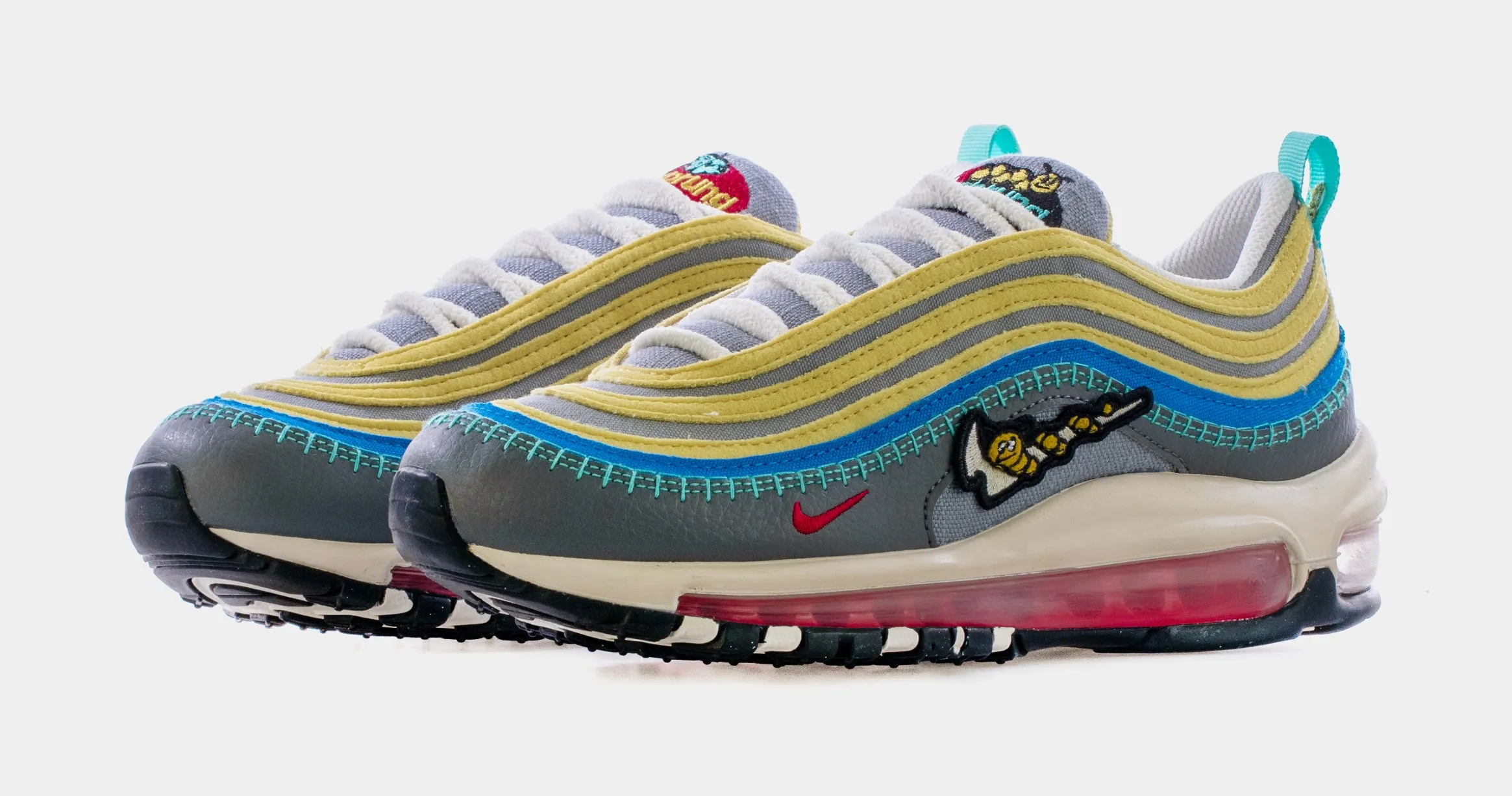 Air Max 97 SE Air Sprung Grade School Lifestyle Shoes (Grey/Multi)