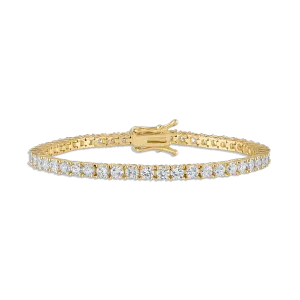 Alexa Leigh Crystal Tennis Bracelet in Yellow Gold-6.5