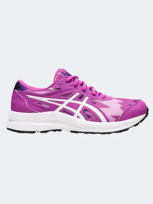 Asics Contend 8 Gs-Girls Running Shoes Orchid/White