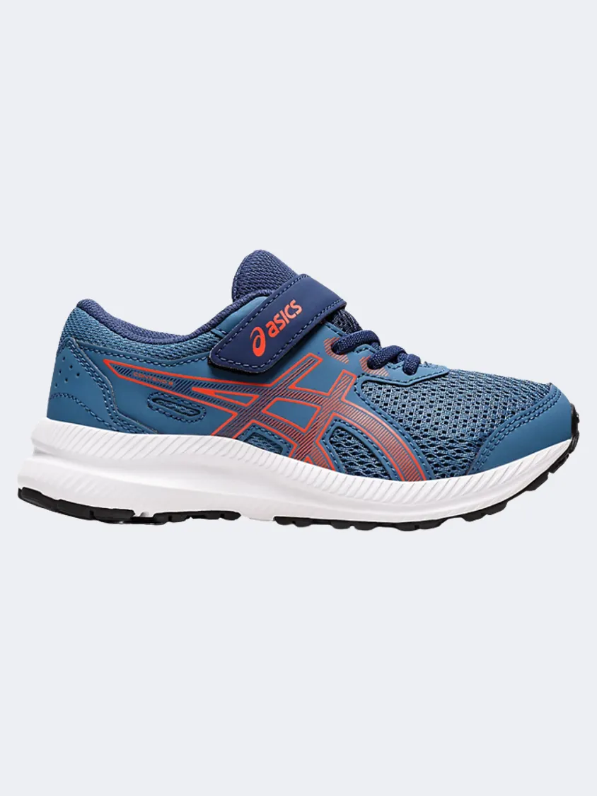 Asics Contend 8 Ps-Boys Running Shoes Azure/Red