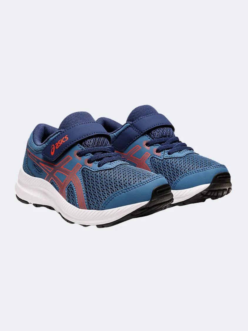 Asics Contend 8 Ps-Boys Running Shoes Azure/Red