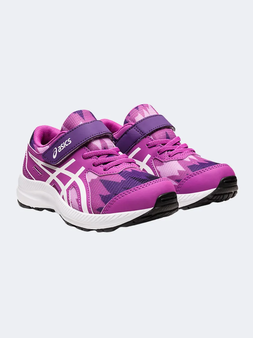 Asics Contend 8 Ps-Girls Running Shoes Orchid/White