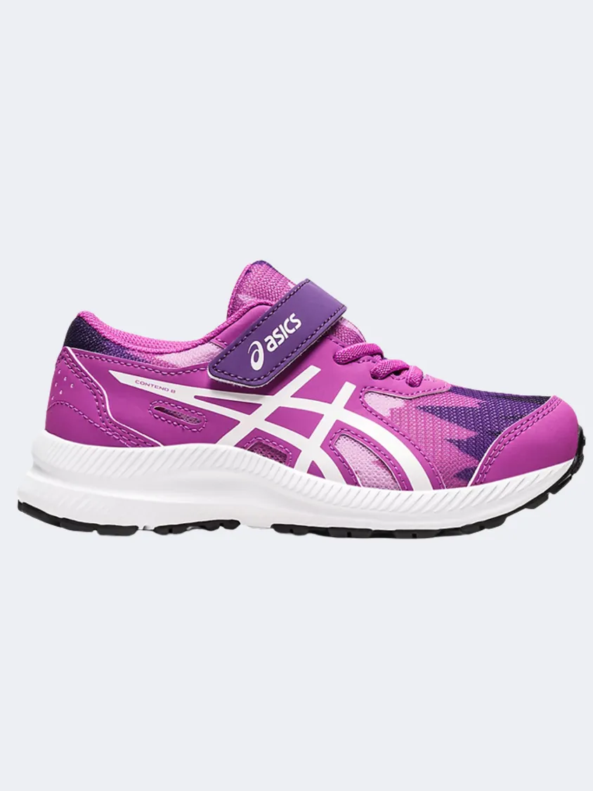 Asics Contend 8 Ps-Girls Running Shoes Orchid/White