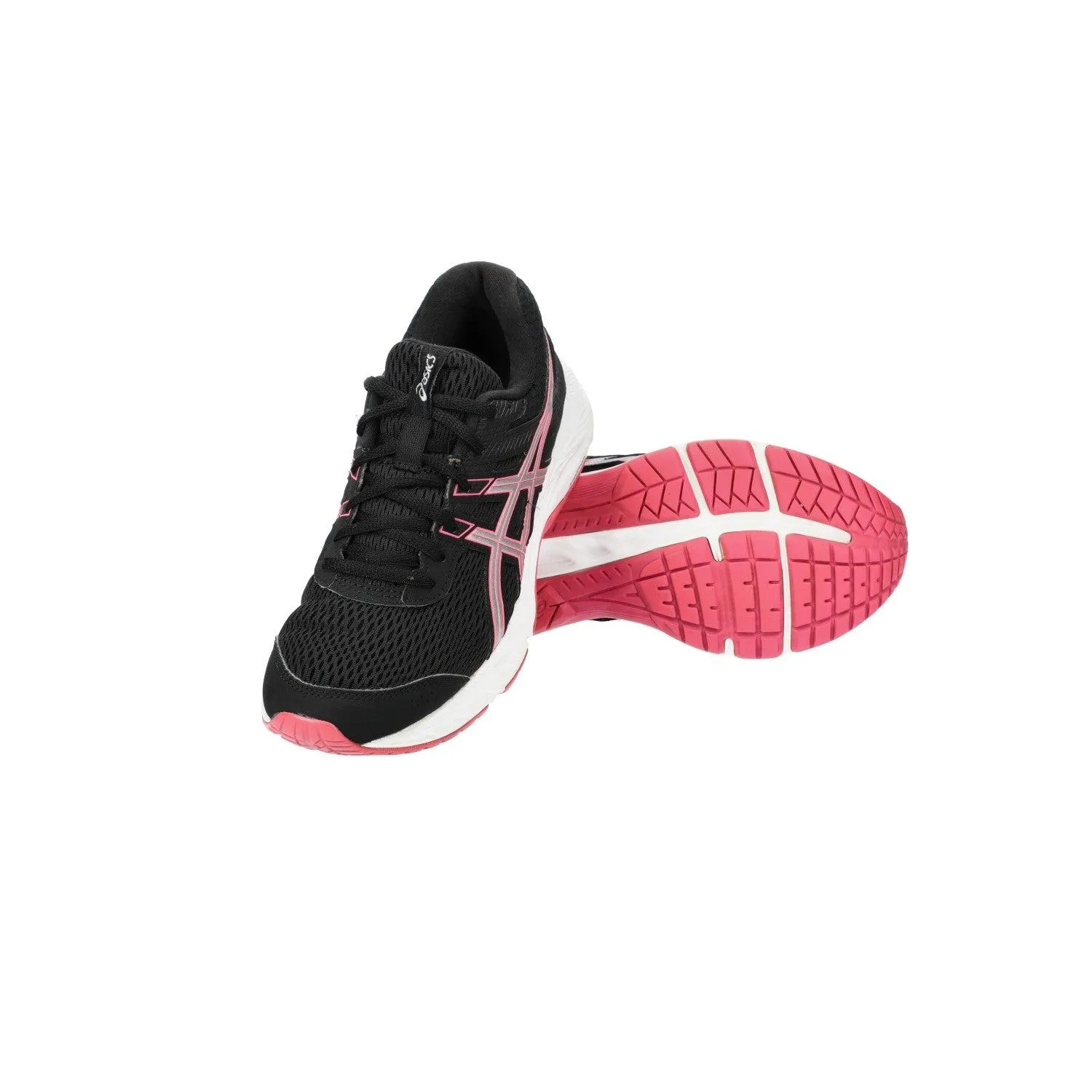 Asics Gel Contend 6 Running Sport Shoes Fabric Black Colour For Women