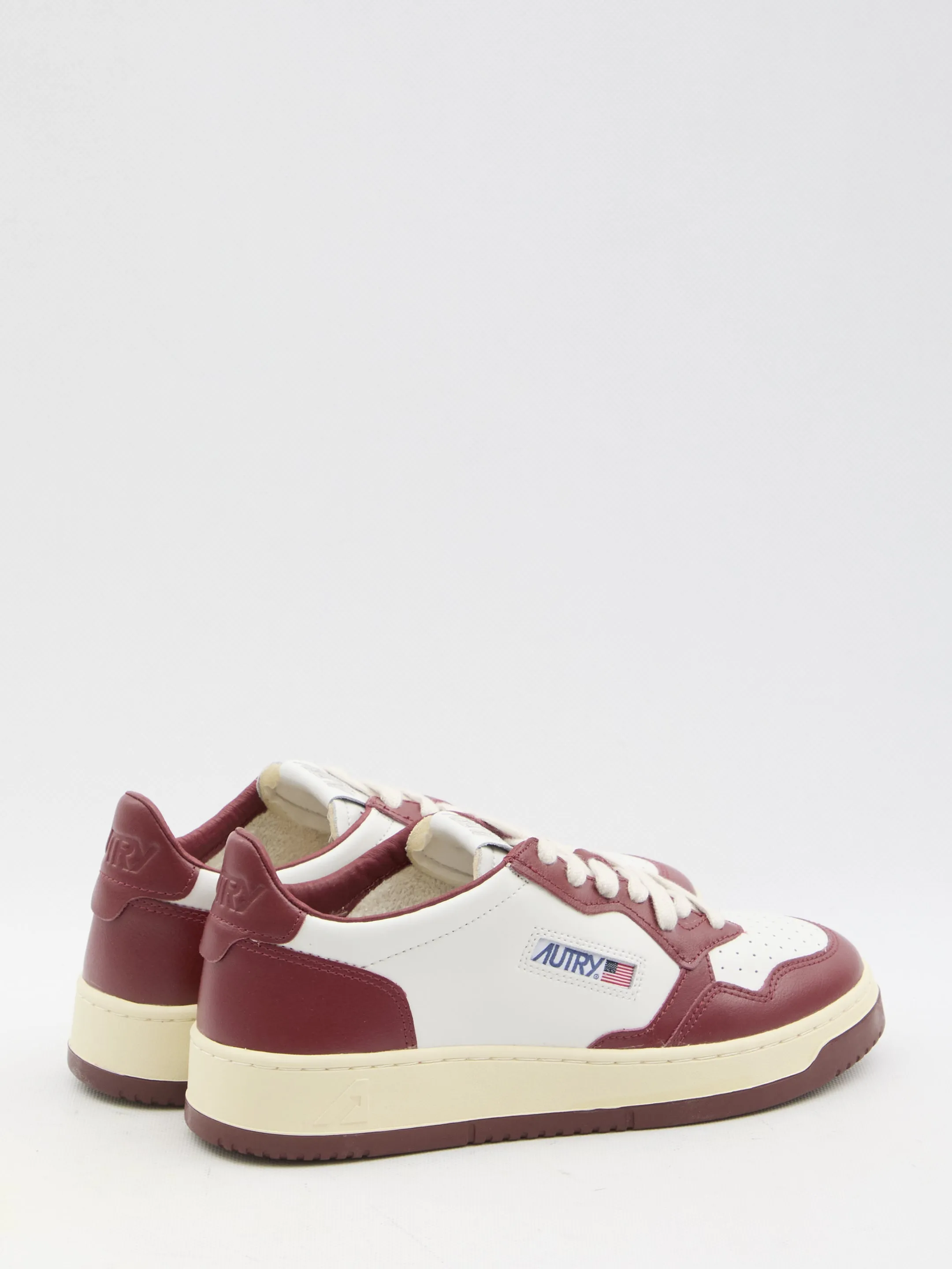 Autry Medalist Low Top Sneakers in Burgundy