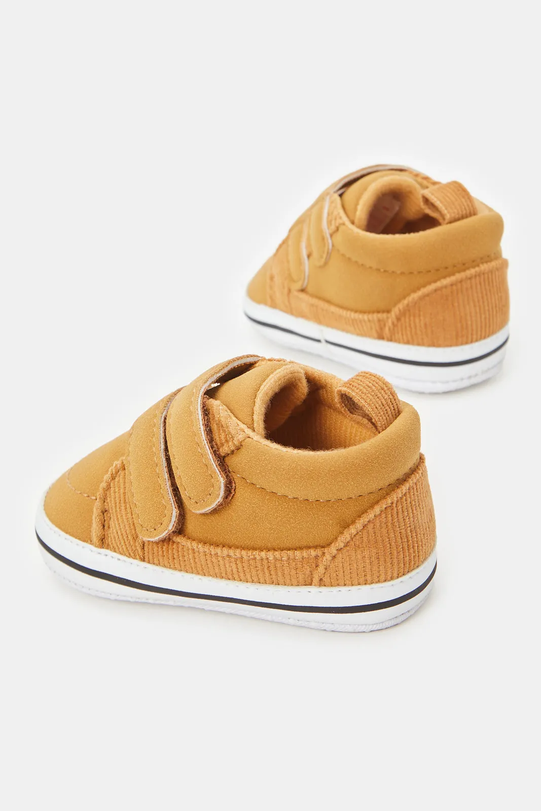 Baby Brown Velcro Strap Pram Shoes