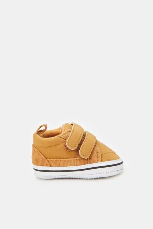 Baby Brown Velcro Strap Pram Shoes