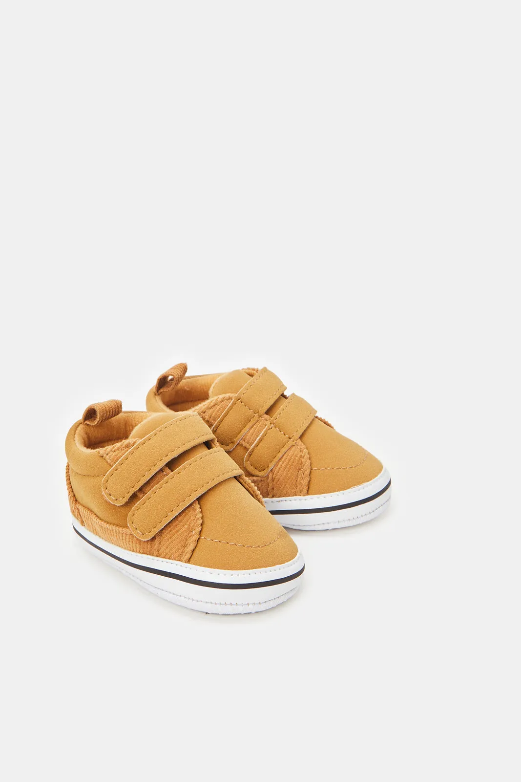 Baby Brown Velcro Strap Pram Shoes