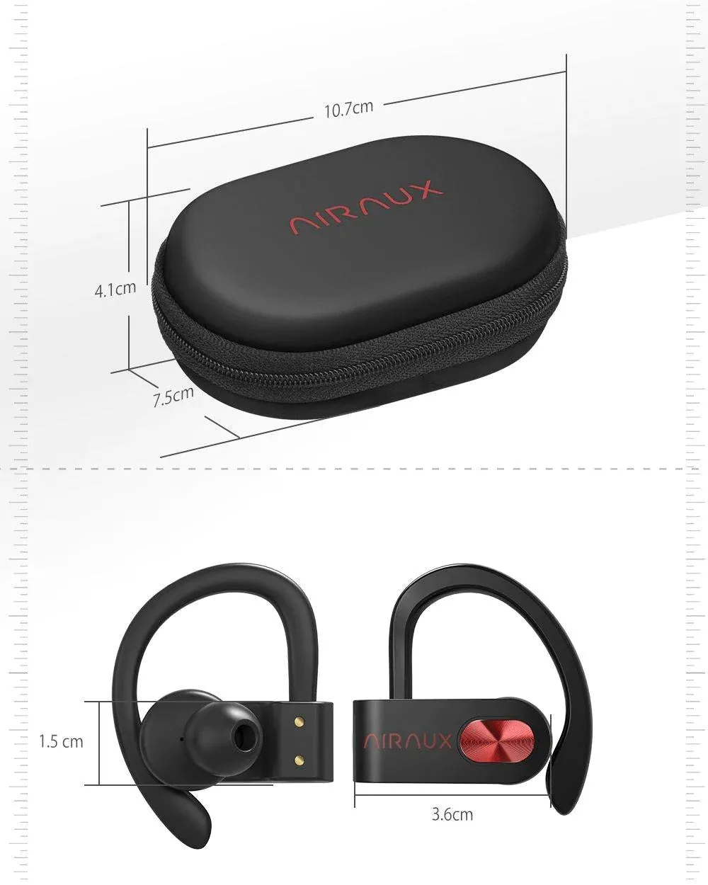 BlitzWolf  AIRAUX AA-UM2 Wireless Bluetooth v5.0 In-Ear Earphones Hifi Stereo | IPX5 Waterproof for Iphone and Portable Braid Snow Canvas Charger