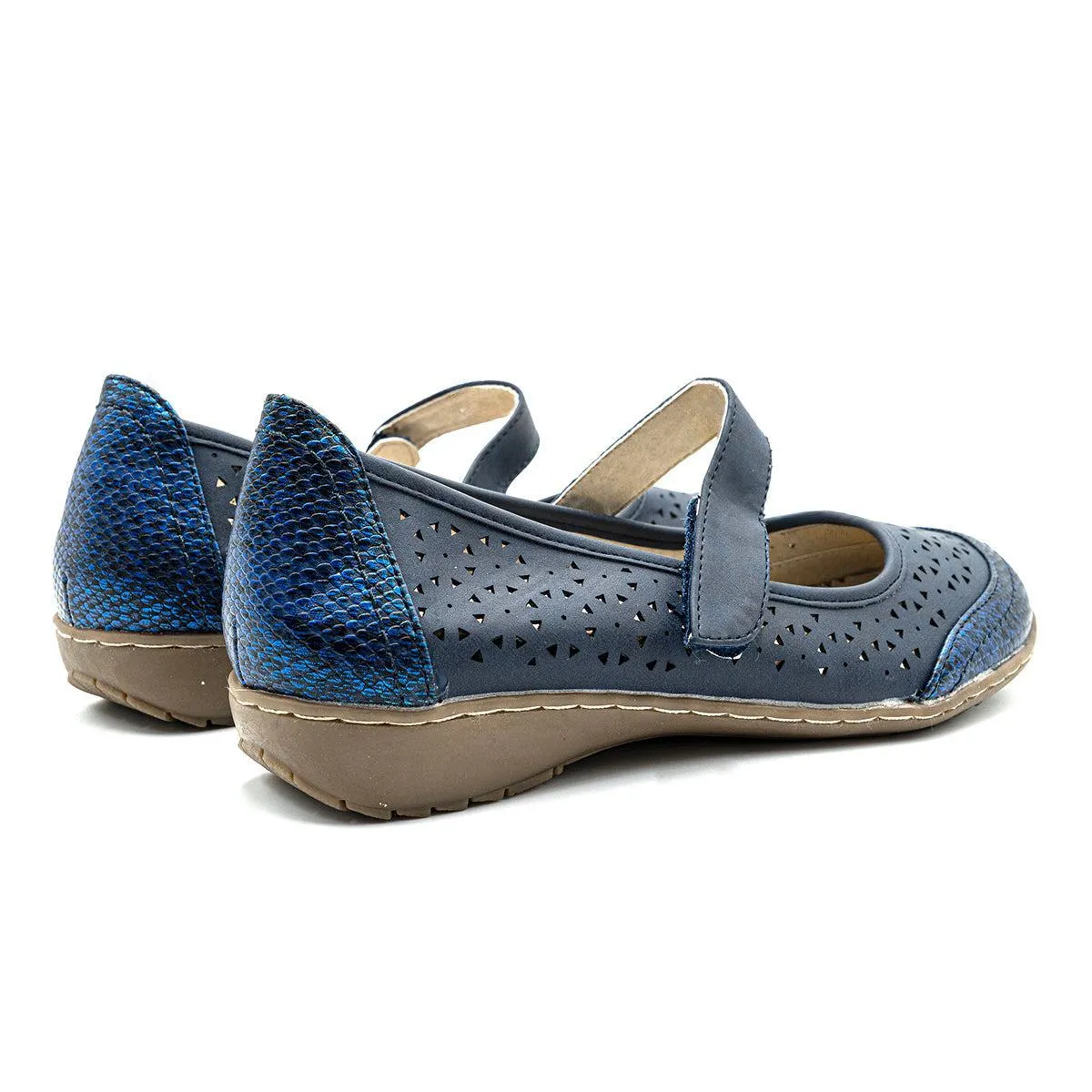 Bloom & Co Ballerinas Leather Blue Colour For Women