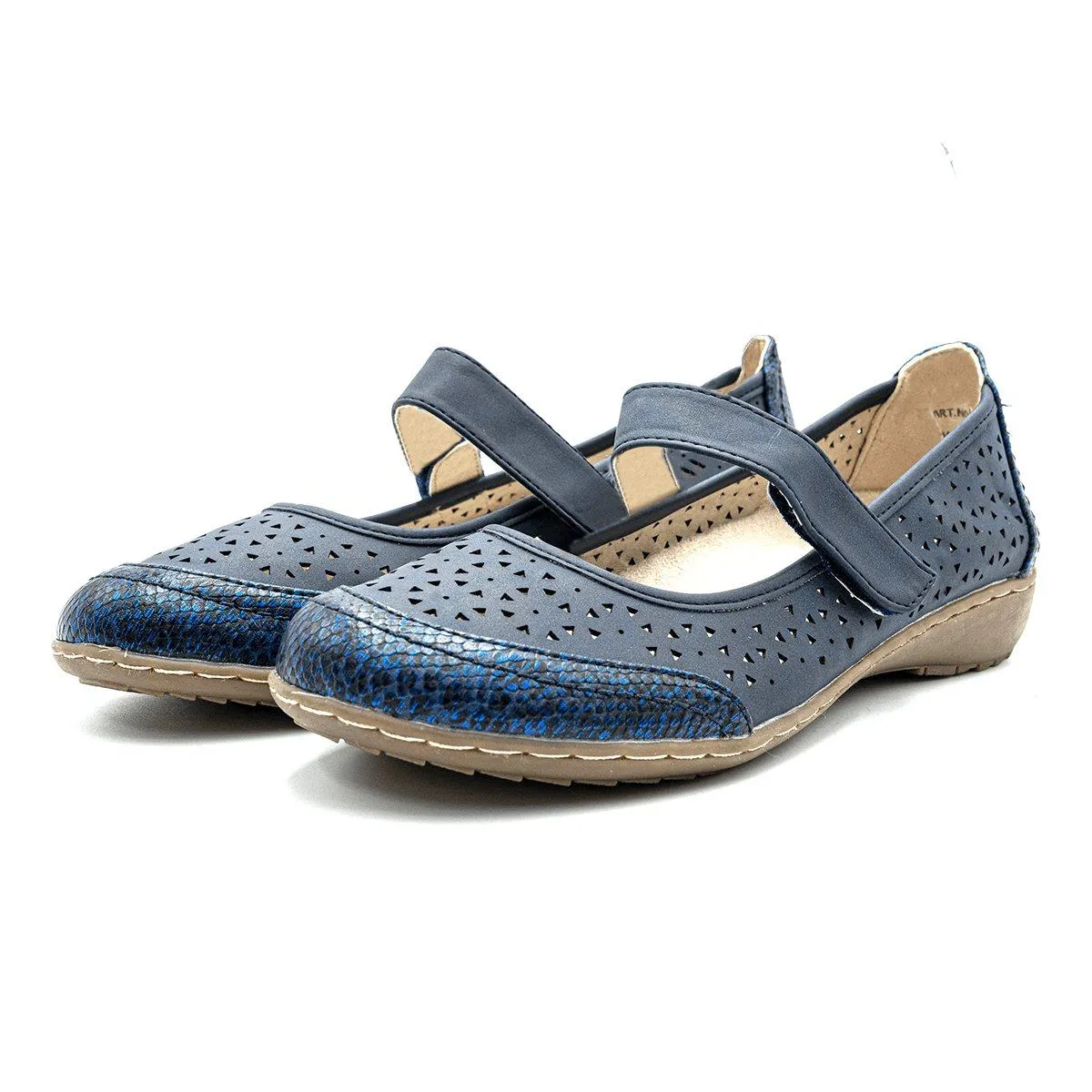 Bloom & Co Ballerinas Leather Blue Colour For Women