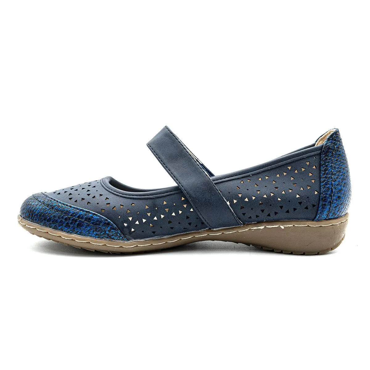 Bloom & Co Ballerinas Leather Blue Colour For Women