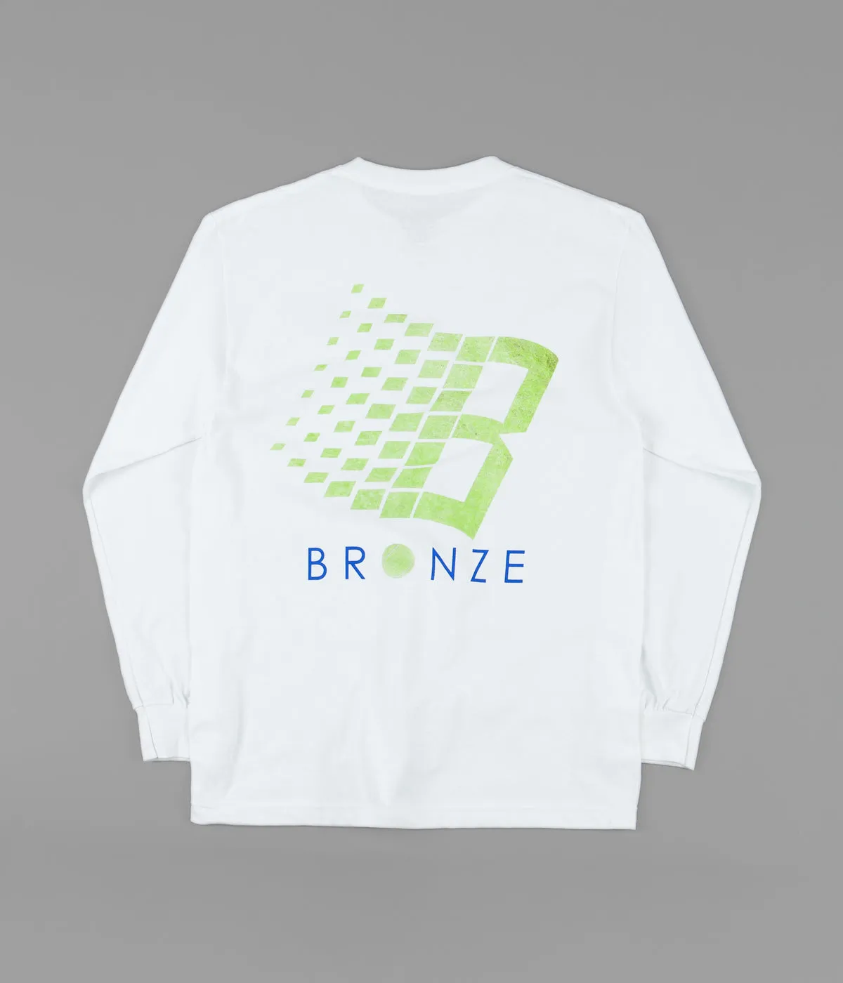 Bronze 56K B Logo Long Sleeve T-Shirt - White / Tennis