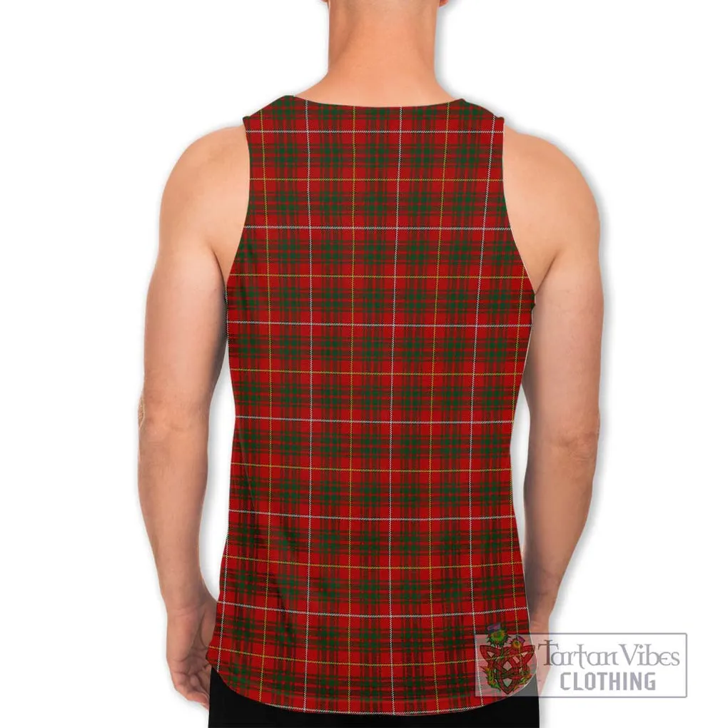 Bruce Tartan Men's Tank Top with Family Crest DNA In Me Style