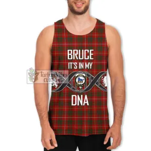 Bruce Tartan Men's Tank Top with Family Crest DNA In Me Style