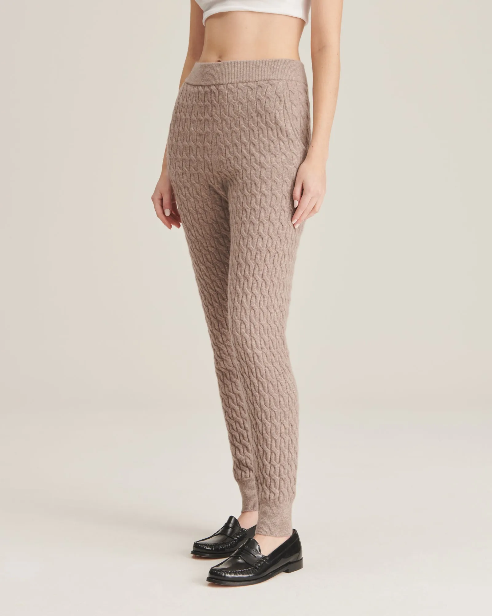 Cashmere Cable Knit Jogger