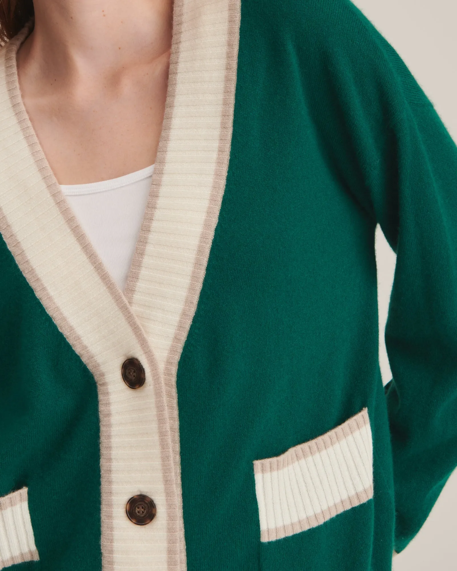 Cashmere Varsity Cardigan