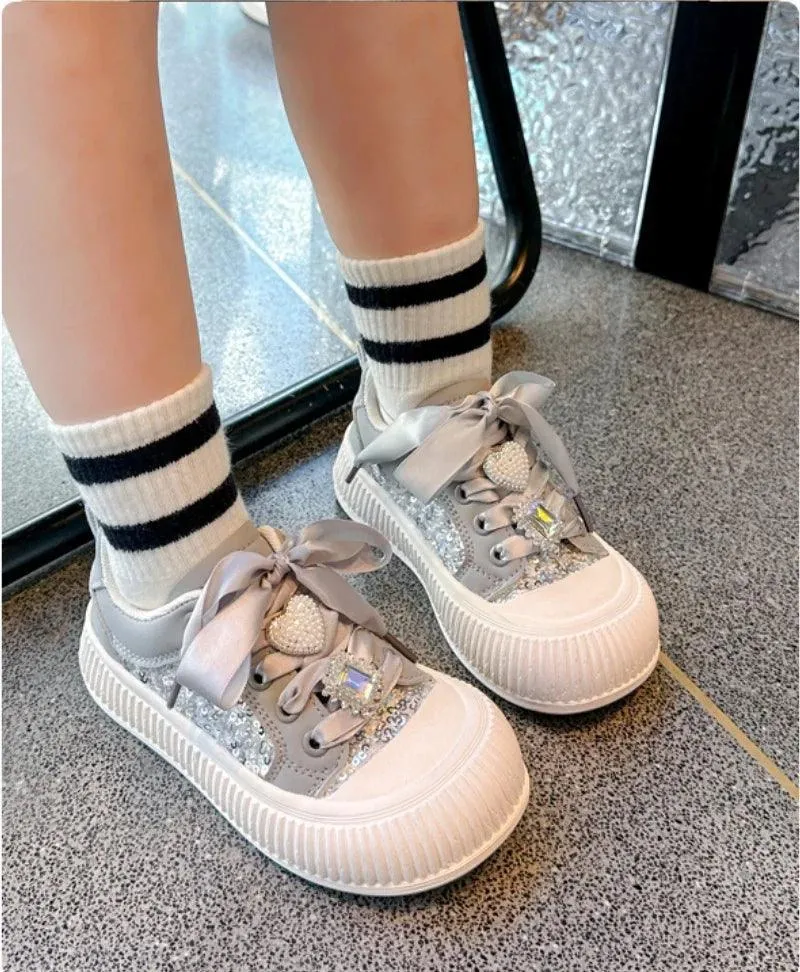 Children's Casual Shoes - Sequins Patchwork Sneakers - TSS222