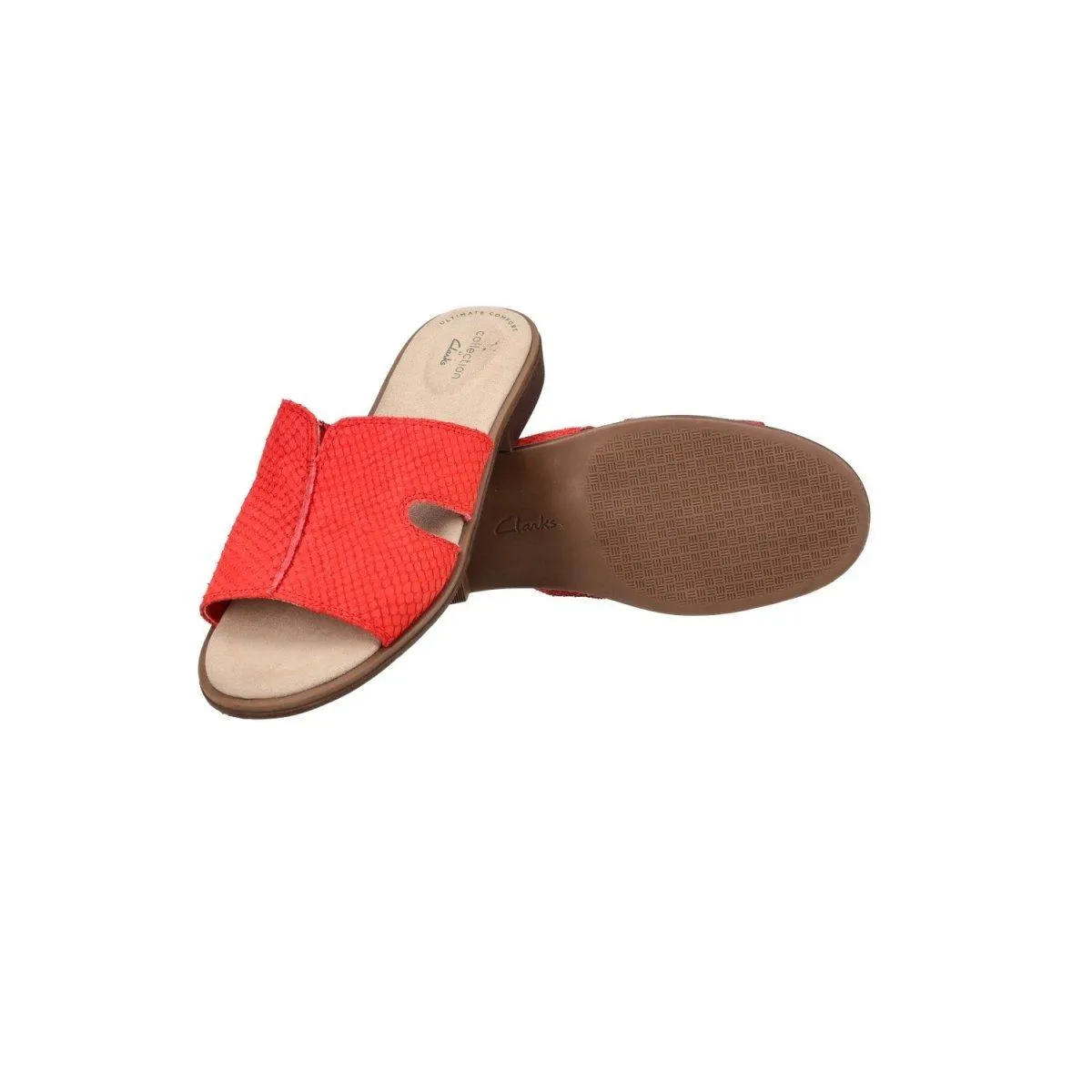 Clarks Collection By Declan Flo Flat Sandals Orange Colour For Women