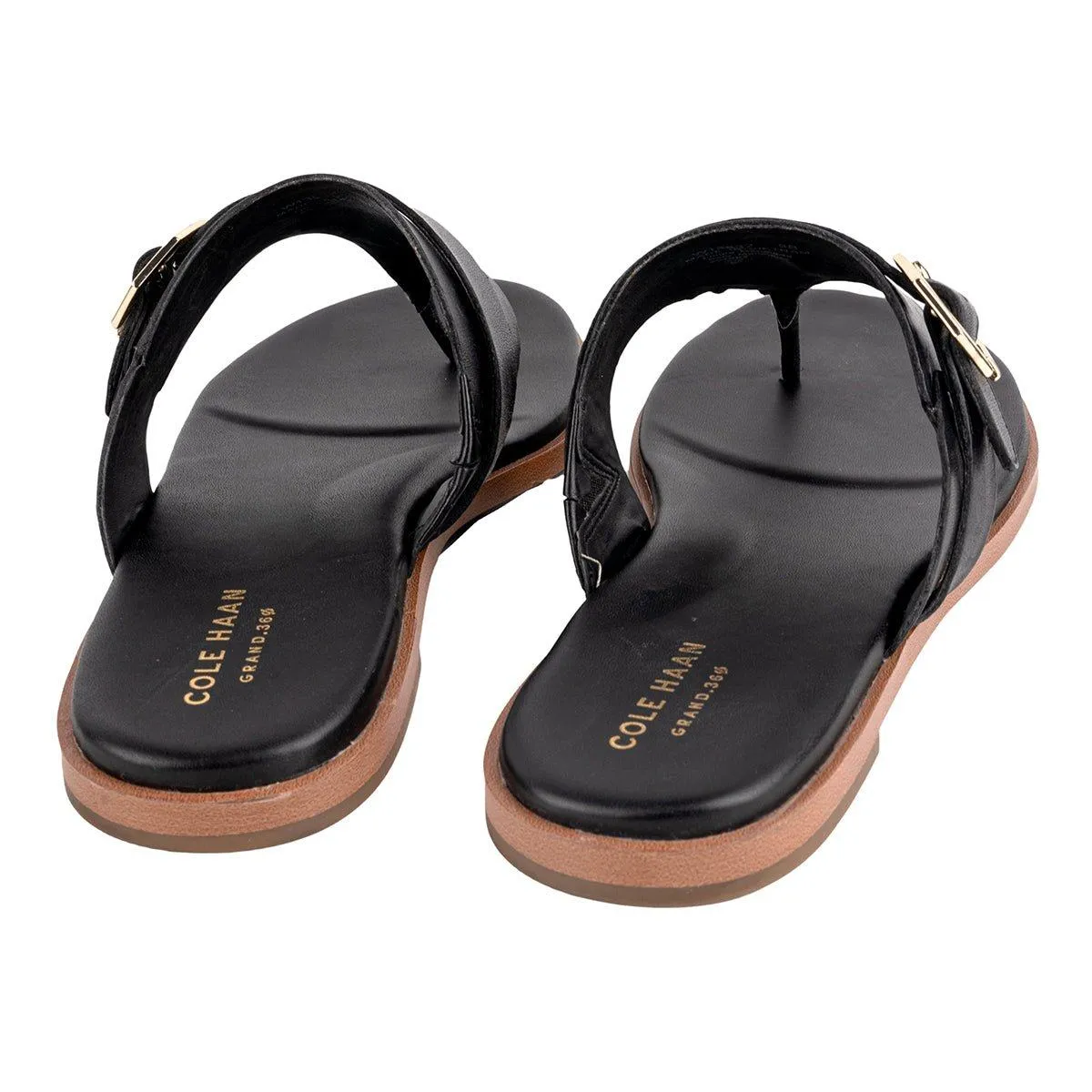 Cole Haan Grand 360 Felicity Sandals Flip Flops Leather Black Colour For Women