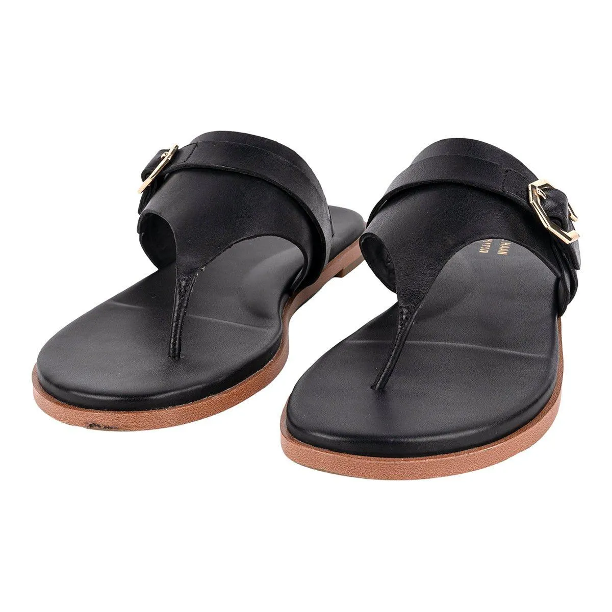 Cole Haan Grand 360 Felicity Sandals Flip Flops Leather Black Colour For Women