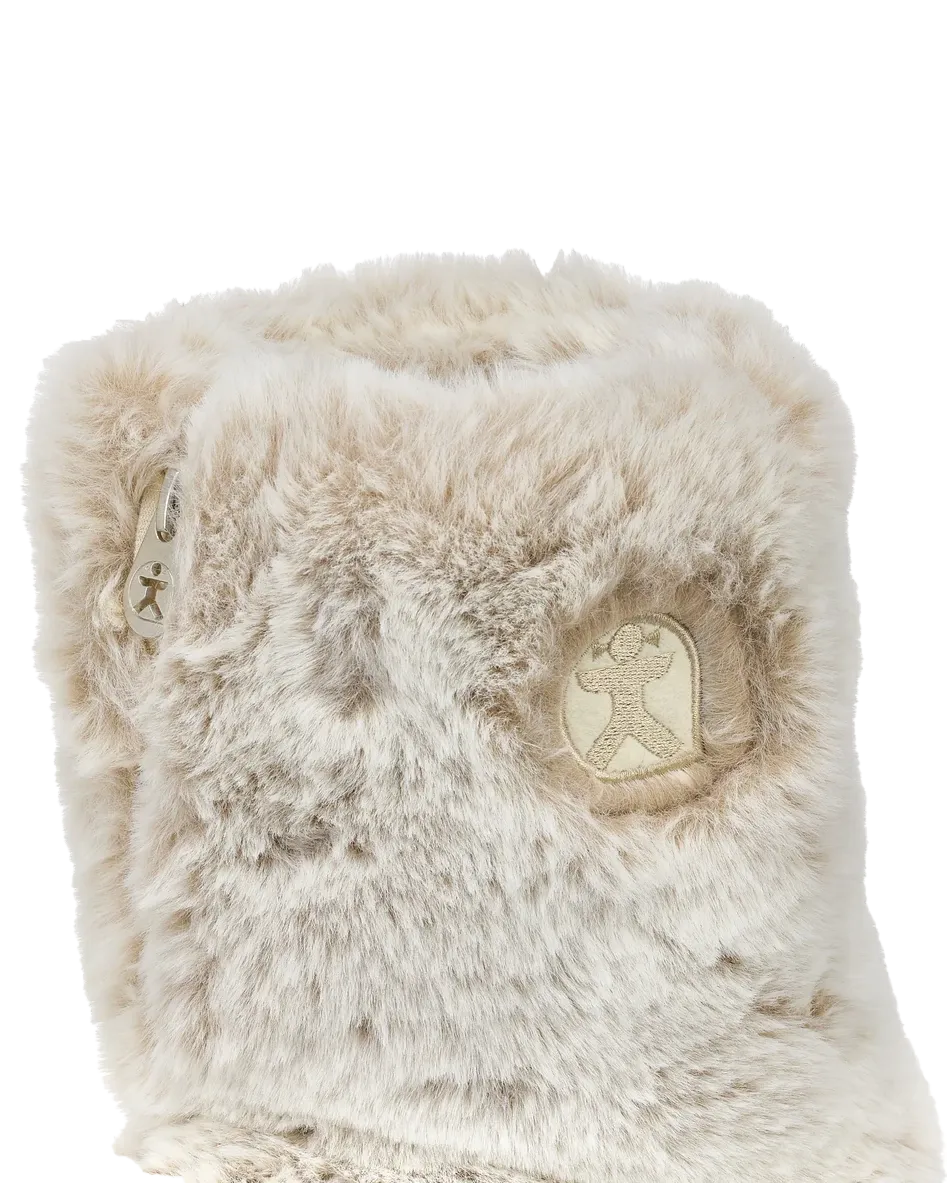 Cole Luxury Faux Fur Slipper Boots in Ferret