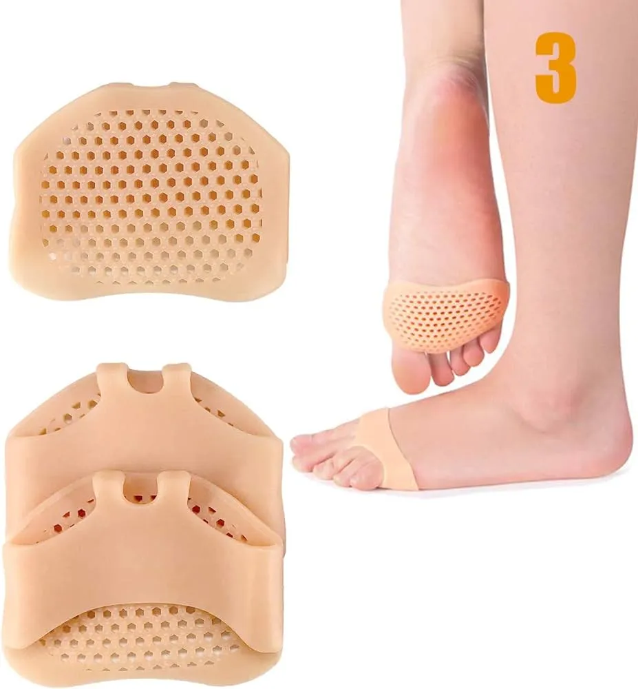 Comfortable Practical Durable Forefoot Cushion Metatarsal Pads Pain Relief Silicone Gel Bunion Protector 1Pair