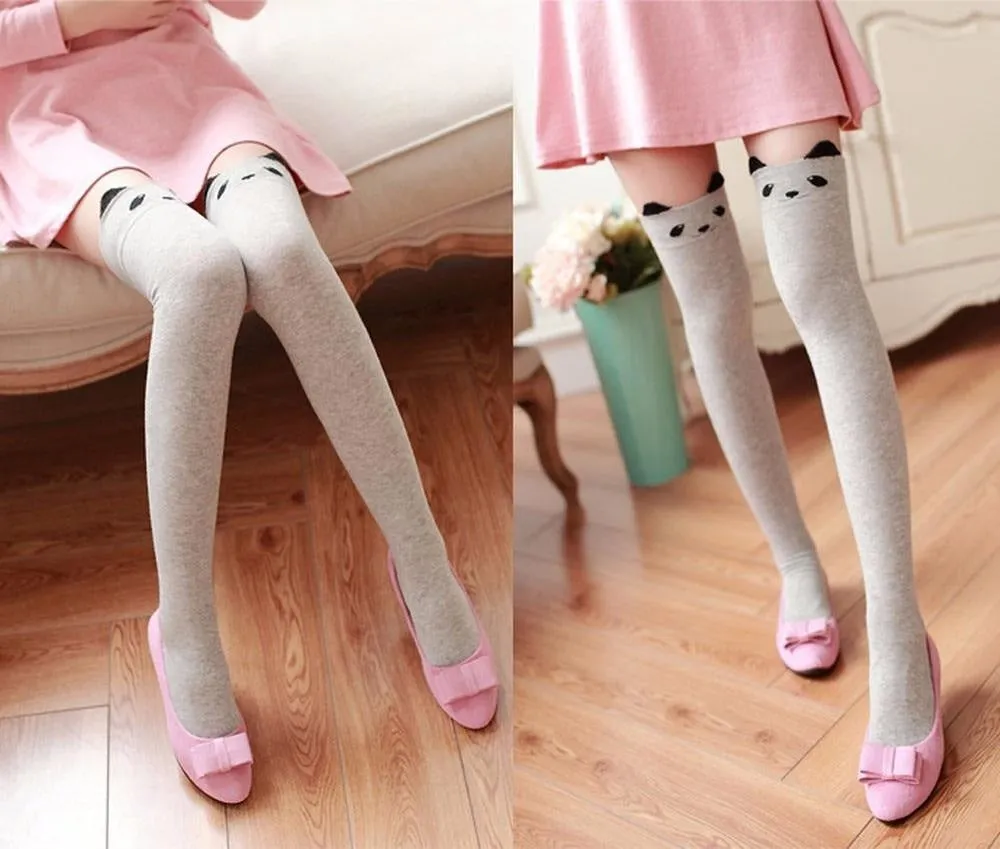 Cotton Animal Thigh Highs