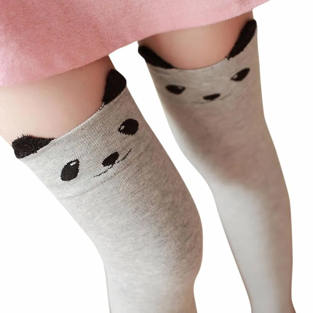 Cotton Animal Thigh Highs