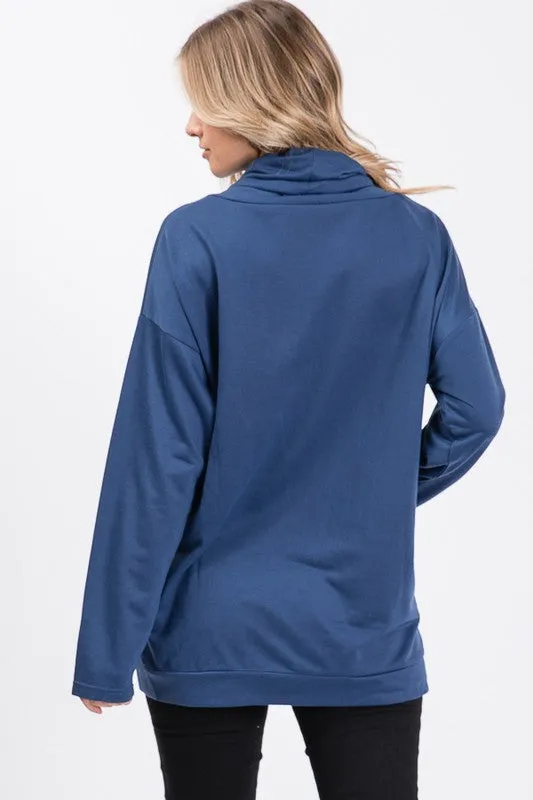 Cowl Neck Tunic with Pockets