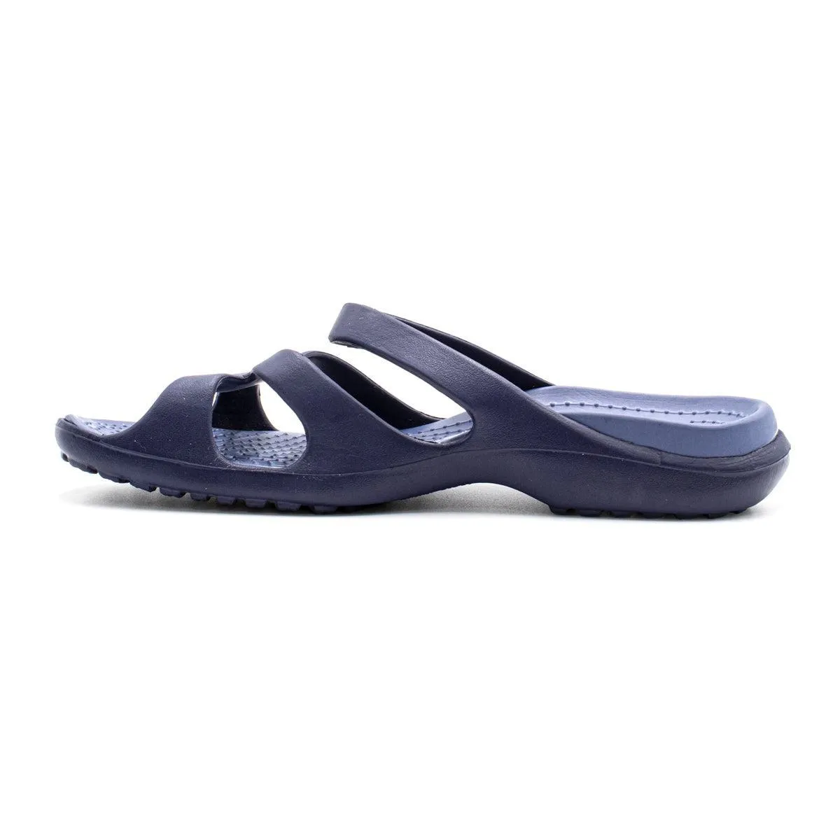 Crocs Meleen Strap Flat Sandals Rubber Blue Colour For Women