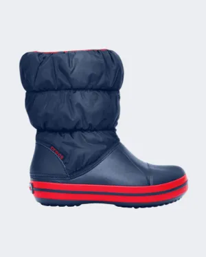 Crocs Winter Puff Kids Lifestyle Boots Navy/Red