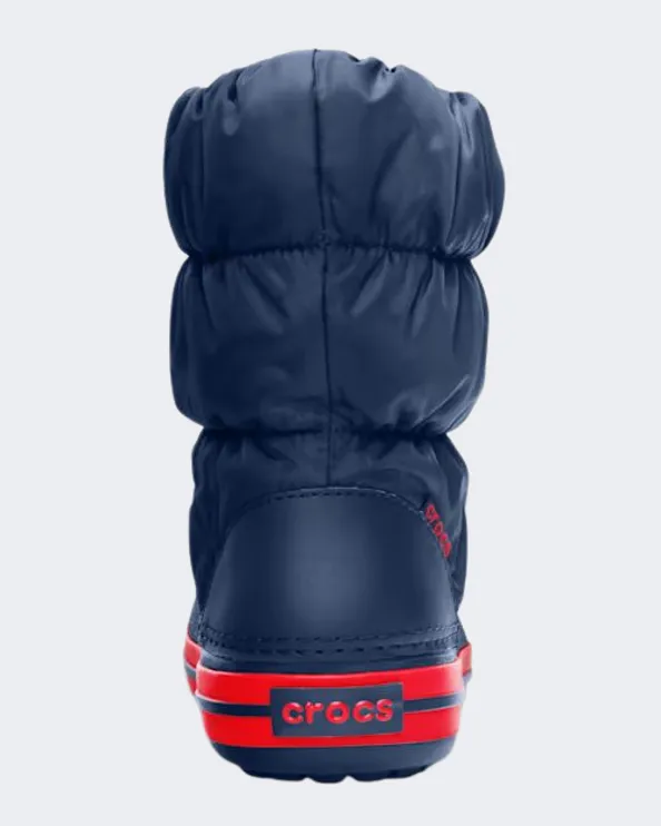 Crocs Winter Puff Kids Lifestyle Boots Navy/Red