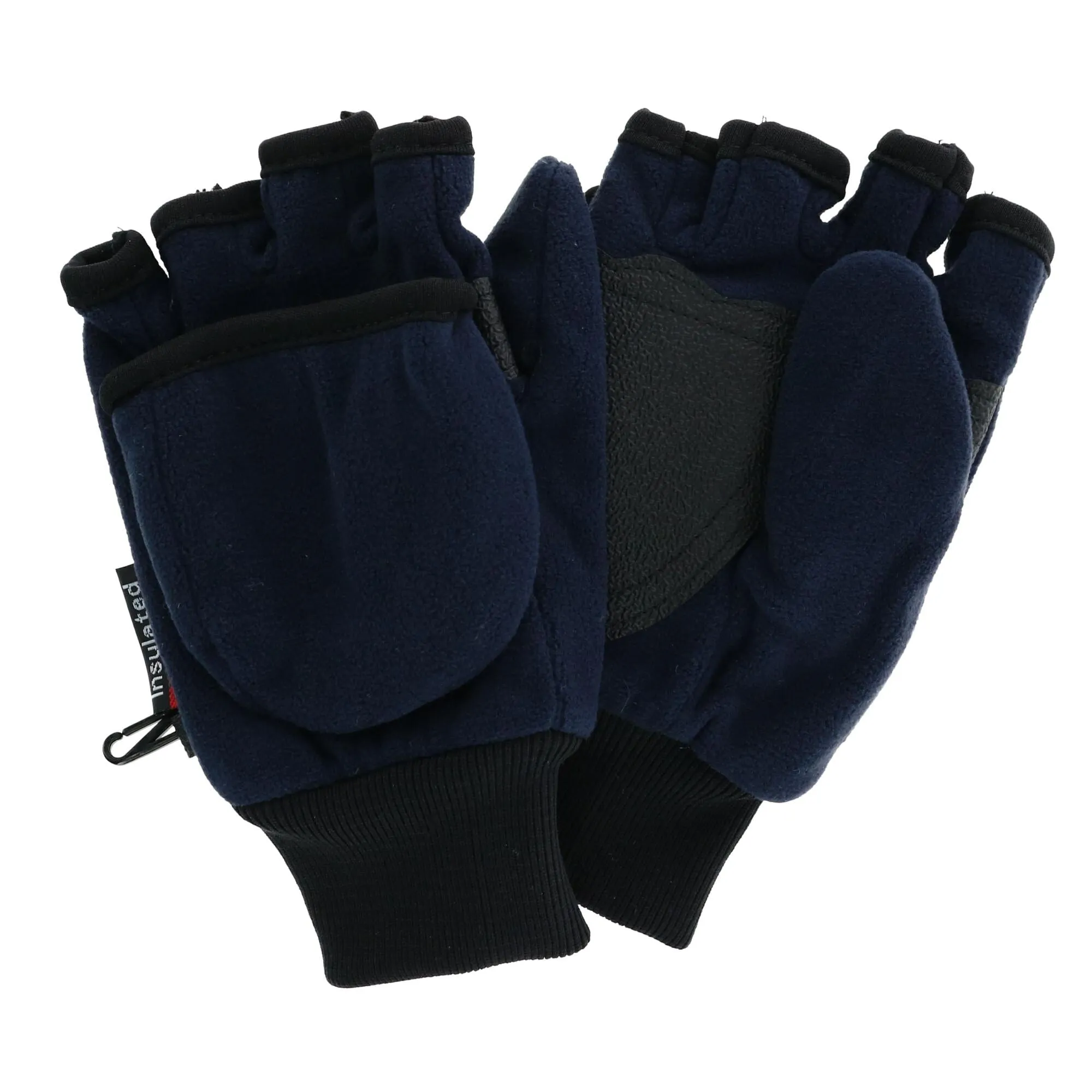 CTM® Kids' and Teens' Fleece Convertible Fingerless Winter Mitten / Gloves