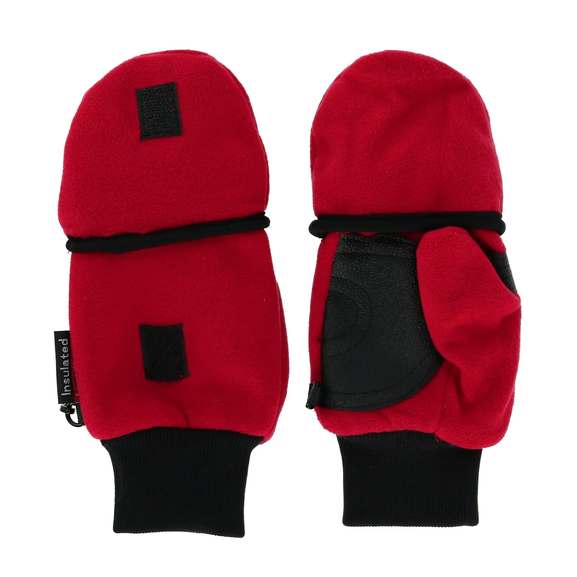 CTM® Kids' and Teens' Fleece Convertible Fingerless Winter Mitten / Gloves